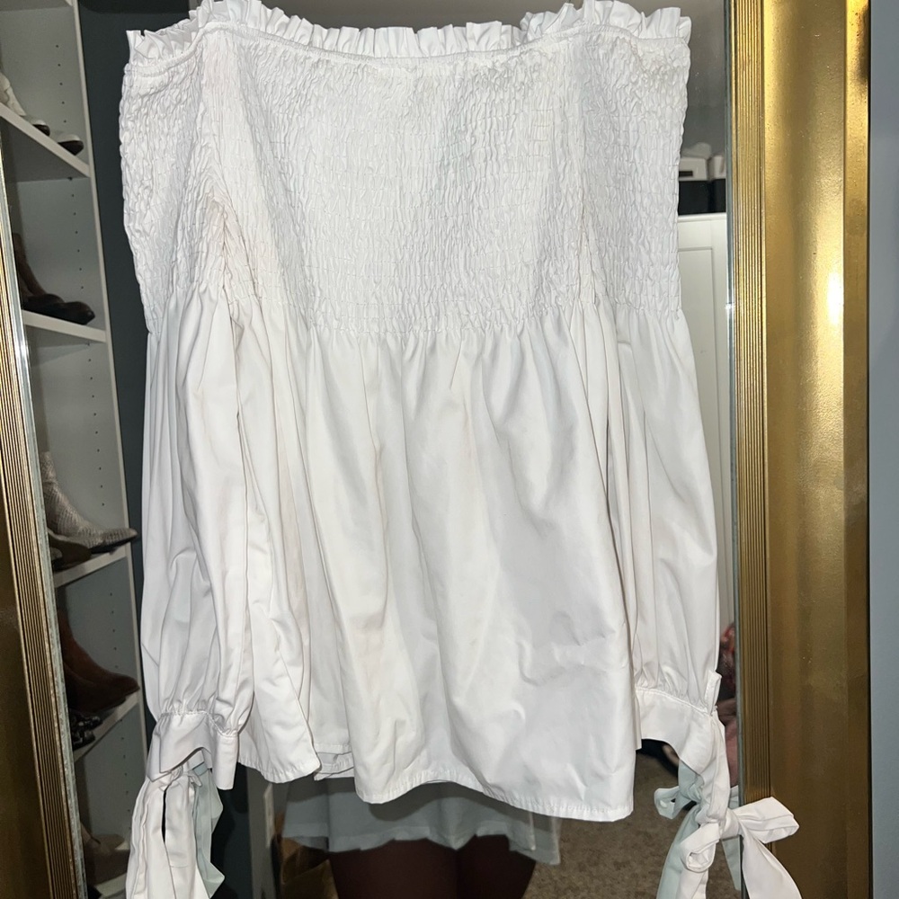 White Off-Shoulder Women's Top